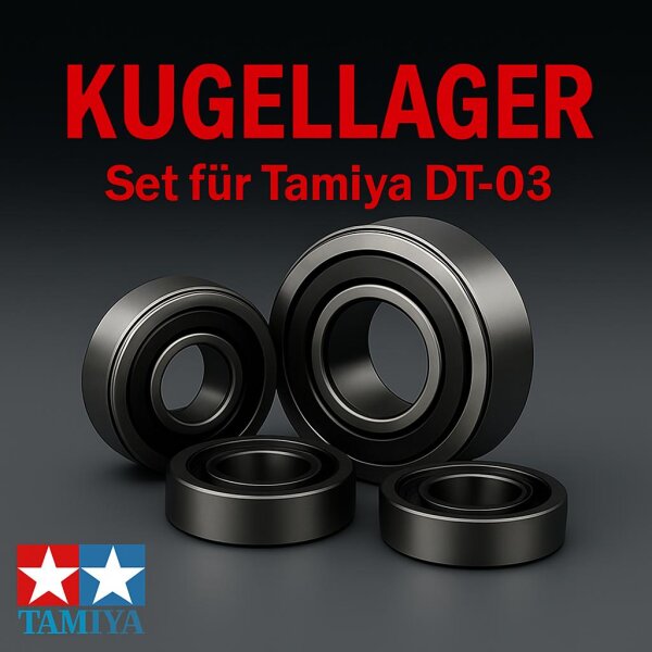 KUGELLAGER SATZ FÜR TAMIYA DT-03 MODELLE 14 LAGER MIT GUMMIDICHTUNGEN