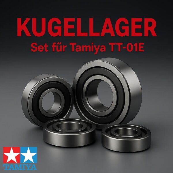 KUGELLAGERSATZ FÜR TAMIYA TT-01E MODELLE - 20 GUMMIGEDICHTETE LAGER