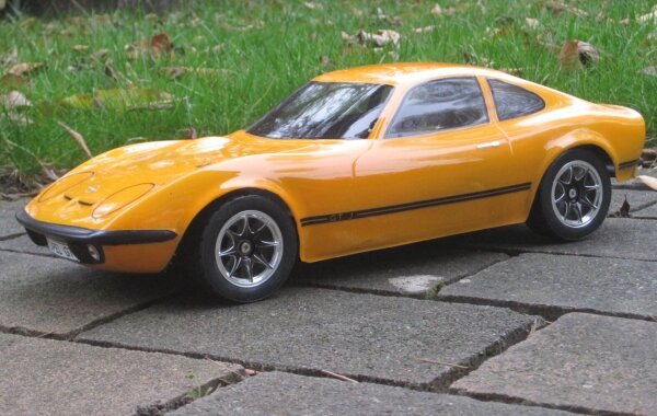 OPEL GT - KAROSSERIE-BAUSATZ 1:10 FÜR M-CHASSIS INKL. DECALS/MASKEN # 11140