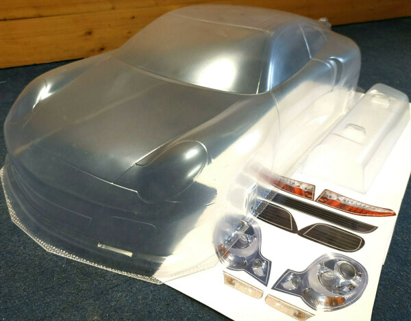 TPRO GT 3000 LIGHT 1/8 GT LEXAN KAROSSERIE INKL DECALS u. SPOILER # TP104003L