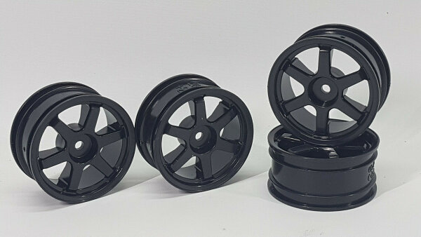 TAMIYA 6 SPEICHEN TW FELGEN "MOTUL AUTECH" 1:10 SCHWARZ 26MM (4 STK) # 300335164