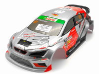 RC CAR KAROSSERIE 1:10 &quot;SEAT LEON CUP RACER IN SILBER 195MM BREIT # JLR27