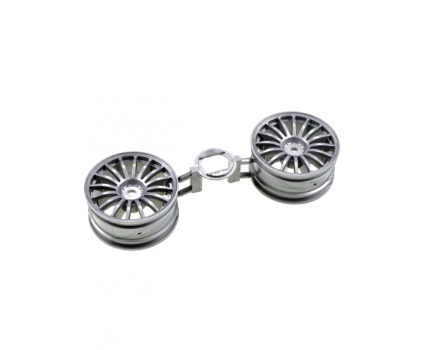 TAMIYA R/C FELGEN 1:10 ZU AUDI A4 / MB CLK SILBERGRAU 26MM (2 STÜCK) # 300445605