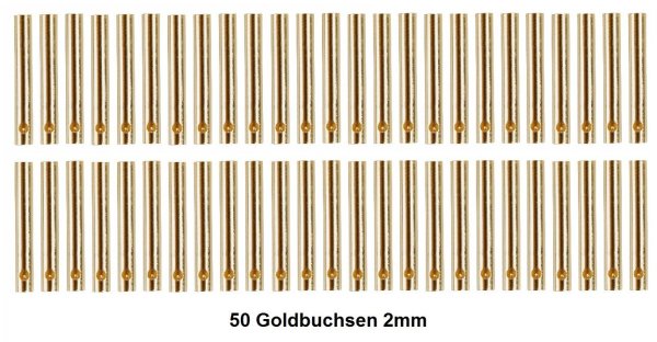 GOLDKONTAKTE GOLDSTECKER GOLDBUCHSEN 2mm 3,5mm 4mm 5mm 5,5mm - W&Auml;HLEN SIE AUS !(2mm Buchsen (50 St.))