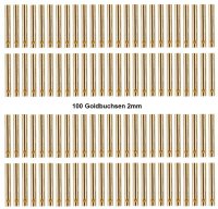 GOLDKONTAKTE GOLDSTECKER GOLDBUCHSEN 2mm 3,5mm 4mm 5mm 5,5mm - W&Auml;HLEN SIE AUS !(2mm Buchsen (100 St.))