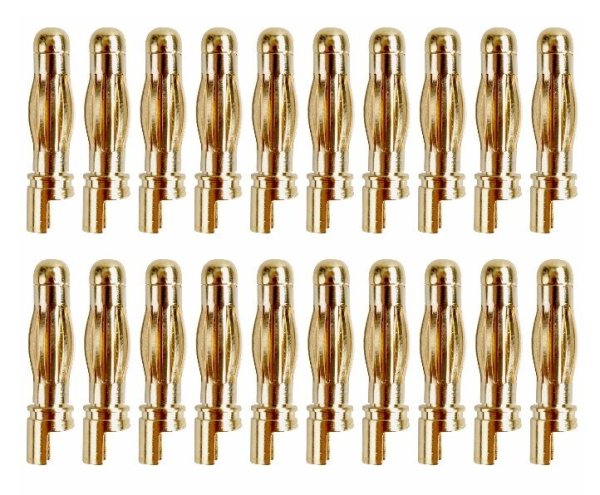 GOLDKONTAKTE GOLDSTECKER GOLDBUCHSEN 2mm 3,5mm 4mm 5mm 5,5mm - W&Auml;HLEN SIE AUS !(4mm Stecker (20 St.))