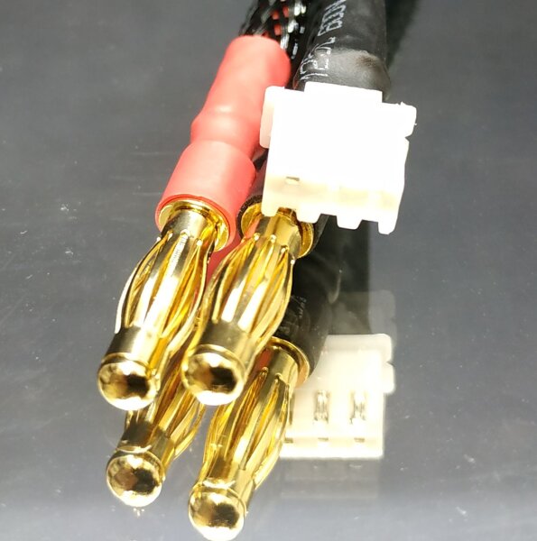 2S LIPO AKKU LADEKABEL 4MM/5MM STUFEN GOLDSTECKER XH BALANCER 30CM # DTC07117