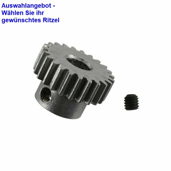 STAHL RITZEL MOTORRITZEL 5MM MODUL 0.6 (TAMIYA) 17 BIS 28 ZÄHNE - WÄHLEN SIE ! 26 Zähne DTG02C26T