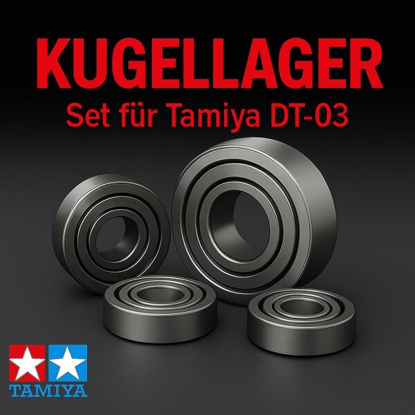 KUGELLAGER SATZ FÜR TAMIYA DT-03 MODELLE 14 LAGER MIT STAHLDICHTUNGEN