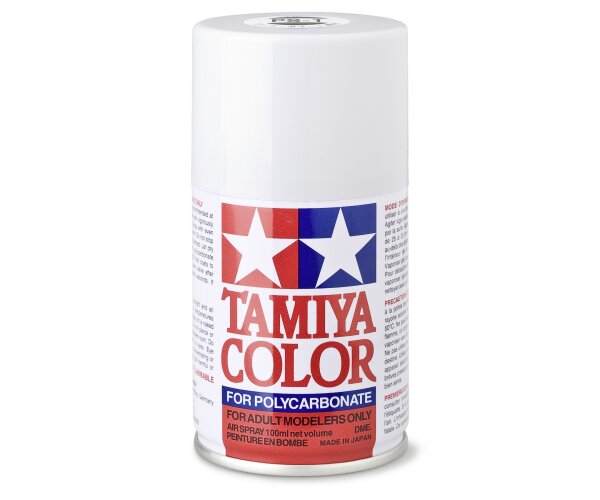 TAMIYA PS - SPRÜHFARBE FÜR RC CAR KAROSSERIEN 100ml - FARBE WÄHLBAR - PS-1 Weiss