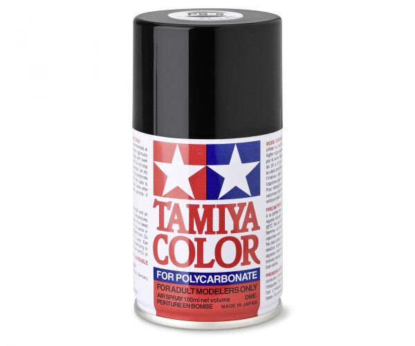 TAMIYA PS - SPRÜHFARBE FÜR RC CAR KAROSSERIEN 100ml - FARBE WÄHLBAR - PS-5 Schwarz