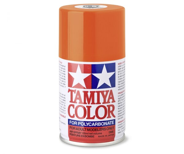 TAMIYA PS - SPRÜHFARBE FÜR RC CAR KAROSSERIEN 100ml - FARBE WÄHLBAR - PS-7 Orange