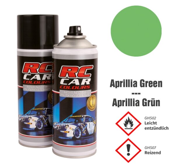 RC CAR COLOURS SPRAYFARBE 150ml SPRÜHDOSE - FARBE AUSWÄHLEN : RCC944 - APRILIA GRÜN