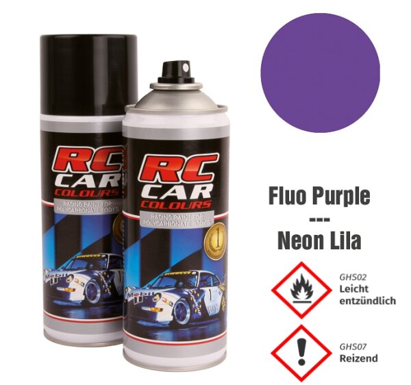 RC CAR COLOURS SPRAYFARBE 150ml SPRÜHDOSE - FARBE AUSWÄHLEN : RCC1013 - NEON LILA