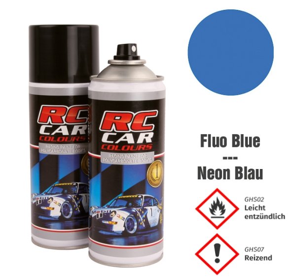 RC CAR COLOURS LEXANFARBE - FARBE AUSWÄHLEN - FARB VARIANTEN 150ml SPRÜHDOSE RCC1014 - Neon Blau