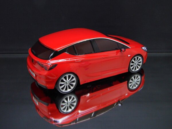 R/C KAROSSERIE OPEL ASTRA K 1:10 UNLACKIERT INKL. AUFKLEBERSATZ & FENSTERMASKEN