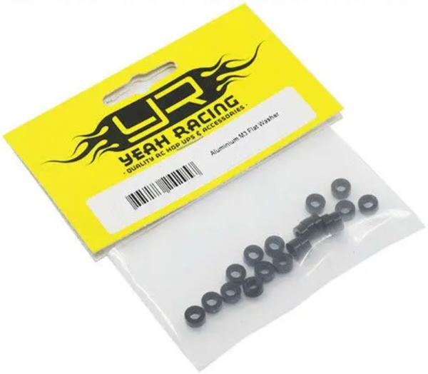 YEAH RACING - 20 ALU SPACER UNTERLEGSCHEIBEN M3 SCHWARZ...