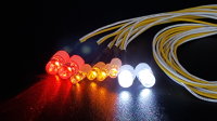 LED KIT MIT 8 LEDS 2 WEISS / 2 ROT / 4 ORANGE # LED-10