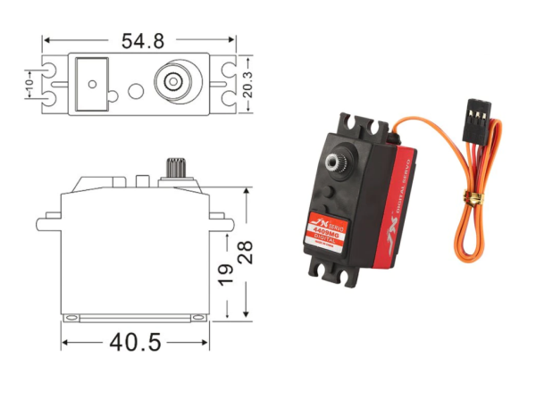 JX DIGITAL METALLGETRIEBE LOW PROFILE SERVO PDI-4409MG
