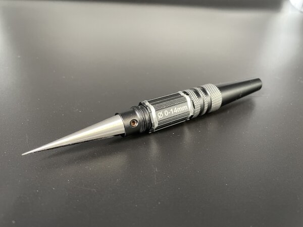 RC CAR BODY REAMER KAROSSERIE-BOHRER 0-14mm MIT SCHUTZKAPPE SCHWARZ # DTT11051A