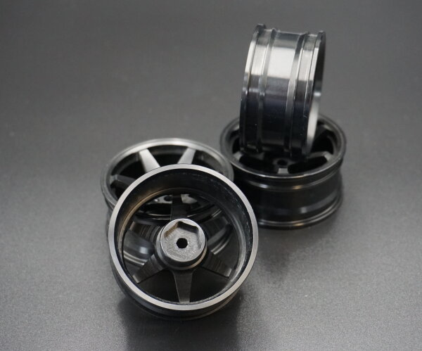 R/C CAR ALUMINIUM FELGEN 1:10 "TE37" IN SCHWARZ...
