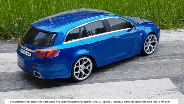 KAROSSERIE BAUSATZ OPEL INSIGNIA A SPORTS TOURER OPC 1:10 UNLACKIERT MIT DECALS