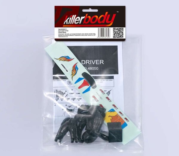KILLERBODY FAHRERFIGUR KLAR FÜR 1/10 RC CAR KAROSSERIEN # KB48050