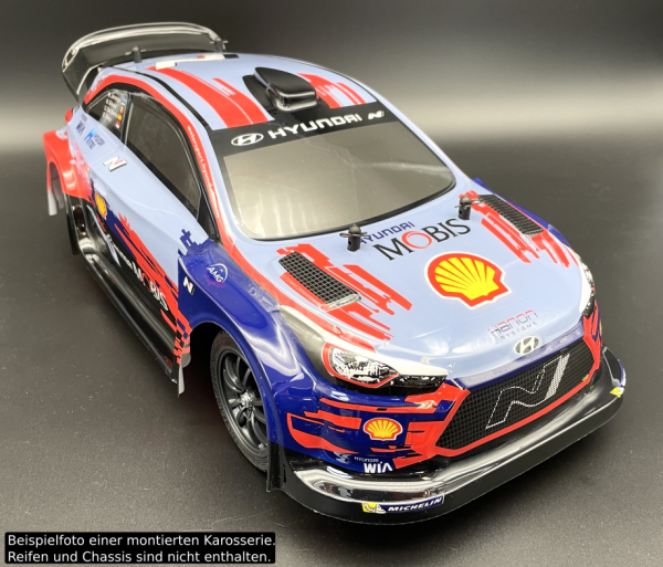 RC CAR KAROSSERIE HYUNDAI i20 COUPE 1:10 WRC RALLY VERSION FÜR TAMIYA U.Ä.