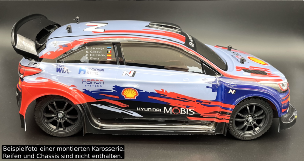 RC CAR KAROSSERIE HYUNDAI i20 COUPE 1:10 WRC RALLY VERSION FÜR TAMIYA U.Ä.