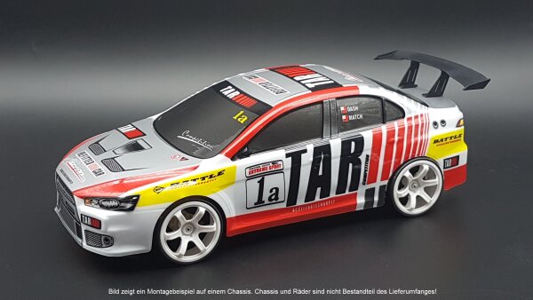 RC CAR KAROSSERIE MITSUBISHI LANCER EVO X RALLYE -...
