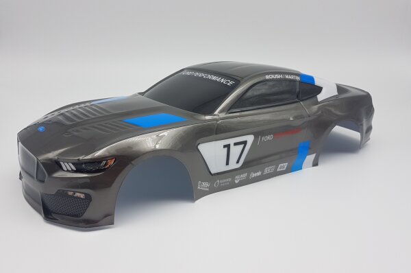***B-WARE*** RC CAR KAROSSERIE FORD MUSTANG GT - GRAU - MAßSTAB 1:10 # JLR52B B-Ware mit Mängeln