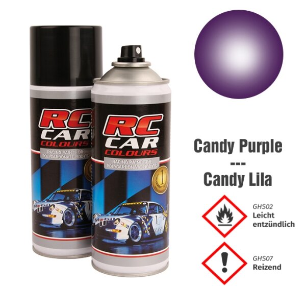 RC CAR COLOURS SPRAYFARBE 150ml SPRÜHDOSE - FARBE AUSWÄHLEN : RCC1024 - CANDY LILA