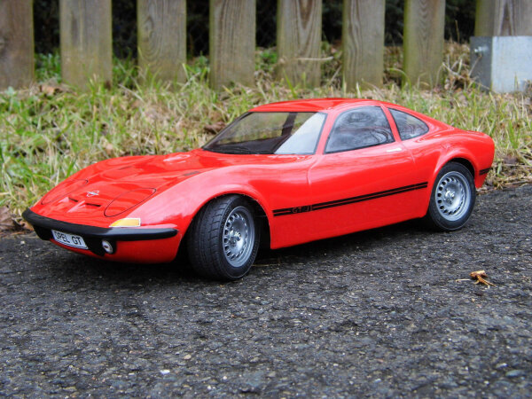 *** B-WARE *** OPEL GT - POLYCARBONAT KAROSSERIEBAUSATZ 1:10 FÜR M-CHASSIS # 11140B