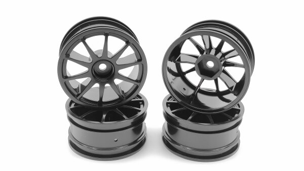 TAMIYA R/C 1:10 FELGEN SATZ 10-SPEICHEN 26MM SCHWARZ (4...