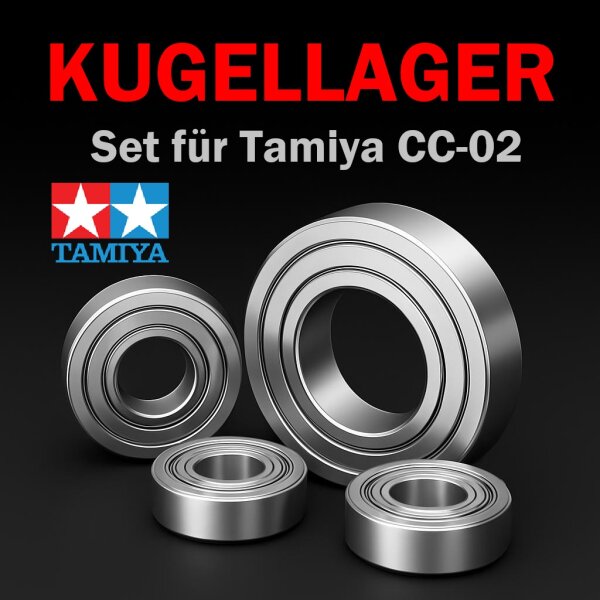 KUGELLAGER SATZ FÜR TAMIYA CC-02 MODELLE - 22 LAGER...