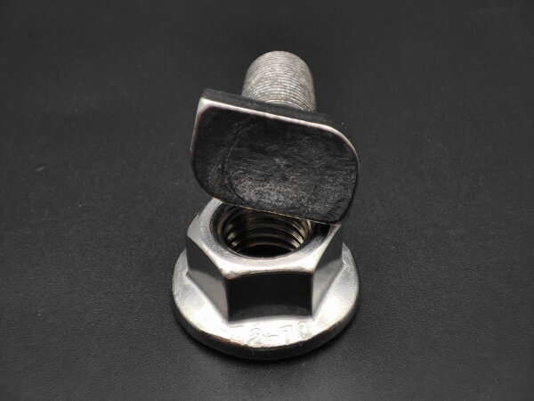 EDELSTAHL HAMMERKOPFSCHRAUBE M10x30MM MIT MUTTER M10 FÜR PV-PROFILE 17MM SCHLITZ