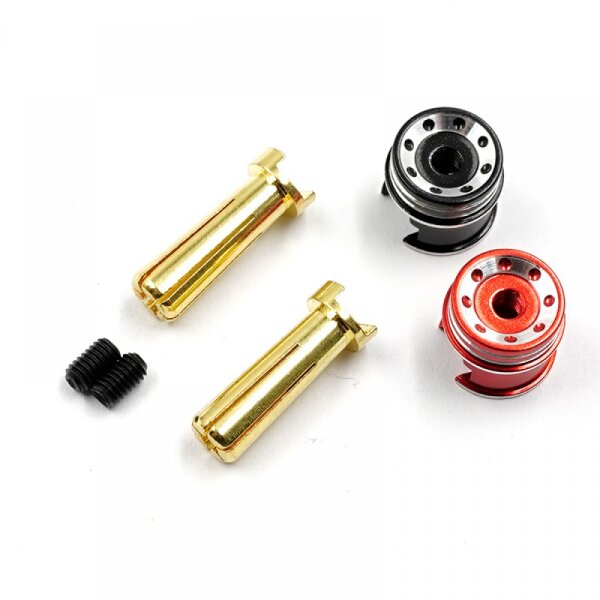 YEAH RACING ALUMINIUM BULLET GRIP GOLDKONTAKT STECKER 5mm...