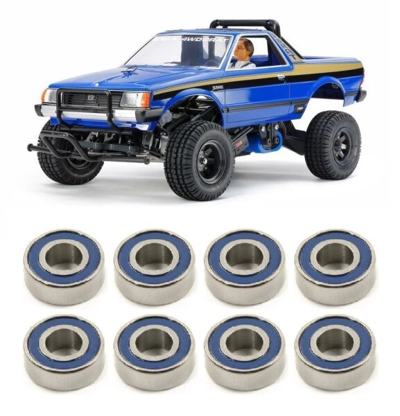 KUGELLAGER SATZ FÜR TAMIYA SUBARU BRAT (58384) 8 LAGER MIT GUMMIDICHTUNGEN