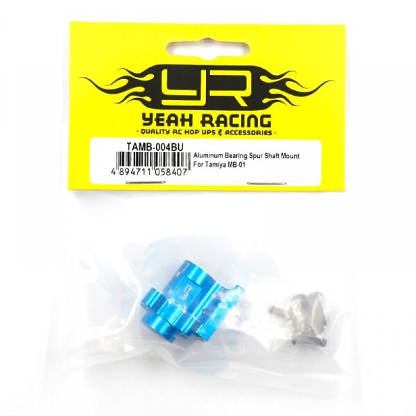 YEAH RACING ALUMINIUM LAGERBOCK FÜR TAMIYA MB-01 UND BT-01 PASSEND # TAMB-004BU