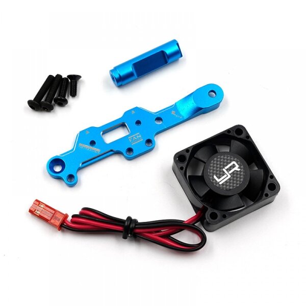 YEAH RACING LÜFTER MIT HALTER FÜR TAMIYA MB-01 UND BT-01 PASSEND # TAMB-015BU