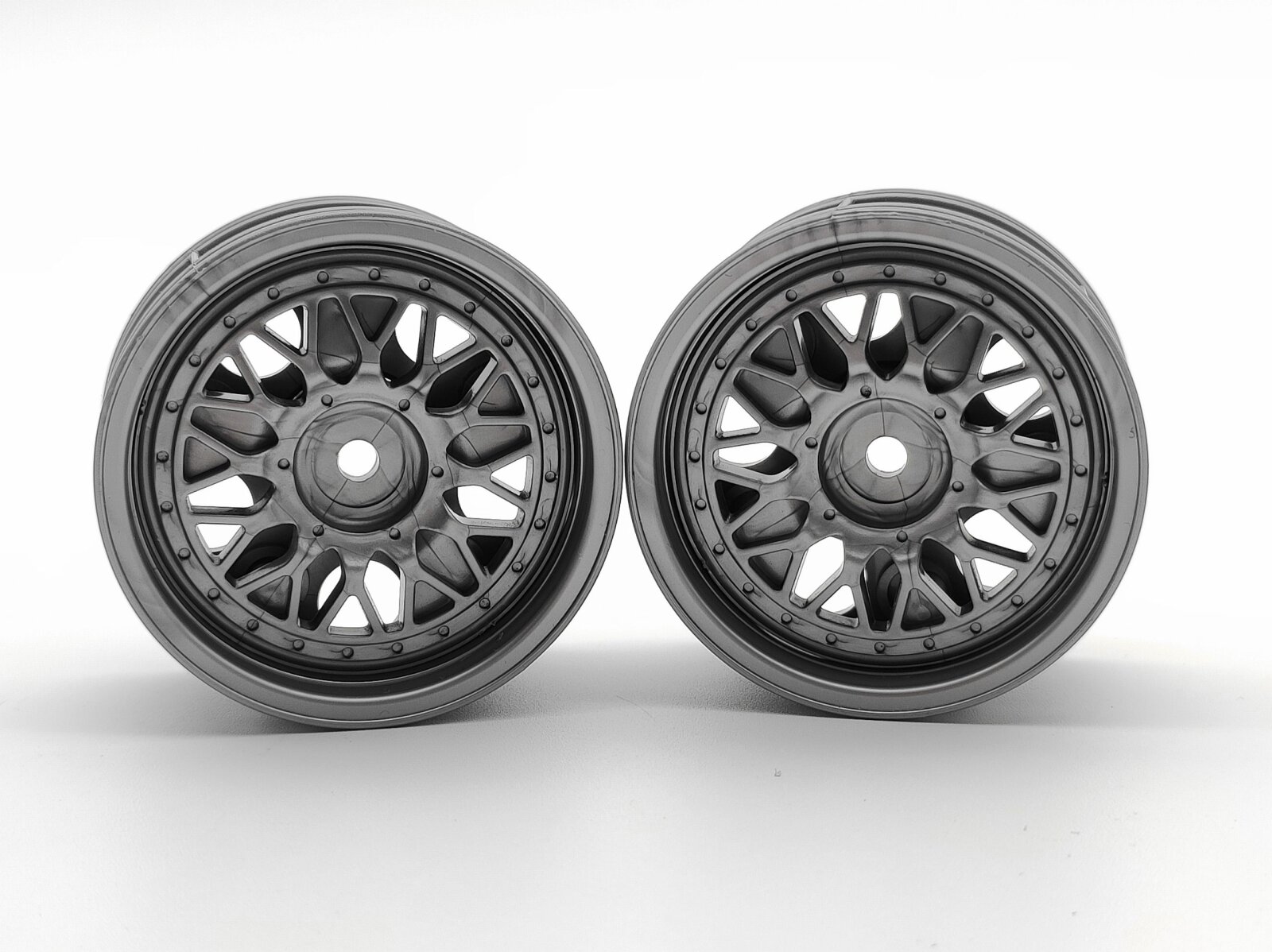 TAMIYA M-Felgen-Set FIAT 500 – 4 Speichenräder In Silber, Für M-Chassis RC-Modelle