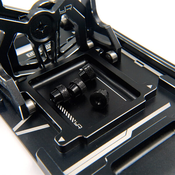 YEAH RACING ALUMINIUM RC CAR SETUP SYSTEM STÄNDER 1/10 TOURENWAGEN # YT-0242BK