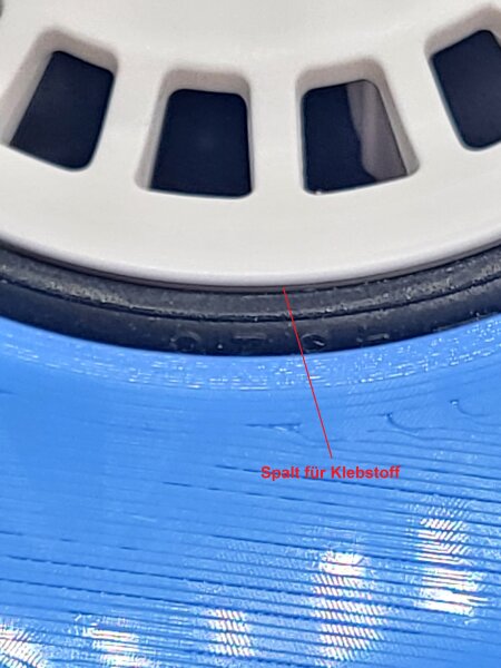 "HANDS FREE" KLEBEHILFE FÜR R/C REIFEN M-CHASSIS 1:10 STUFENLOS EINSTELLBAR, BLAUMETALLIC