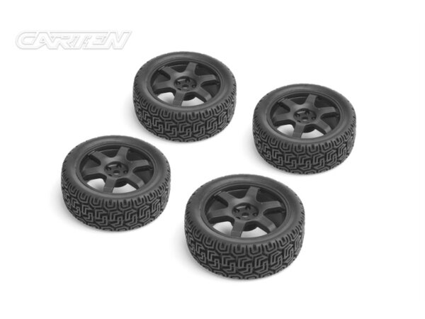 CARTEN 1:10 RALLYE P-BLOCK PROFIL RÄDER IN SCHWARZ - 4 ST. # NHA485