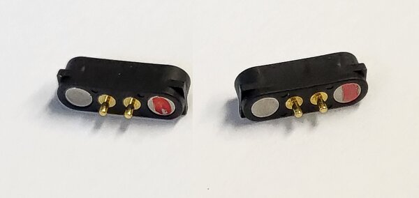 MAGNETISCHE STECKVERBINDUNG 2-POLIG MIT VERPOLSCHUTZ FÜR RC-KAROSSERIEN ETC.