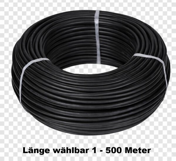 SOLARKABEL PV-KABEL H1Z2Z2-K, SCHWARZ, 6MM²  - 1 METER