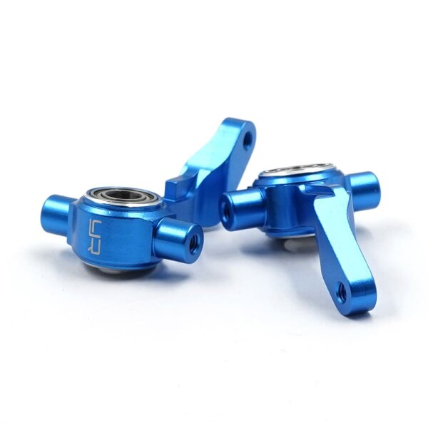 YEAH RACING BLAUE ALUMINIUM TUNING ACHSSCHENKEL VORNE FÜR TAMIYA DT-04 # TADT-006BU
