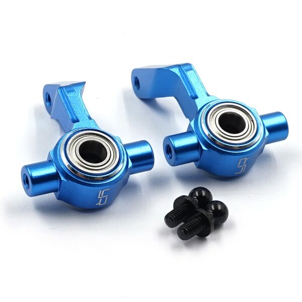YEAH RACING BLAUE ALUMINIUM TUNING ACHSSCHENKEL VORNE FÜR TAMIYA DT-04 # TADT-006BU