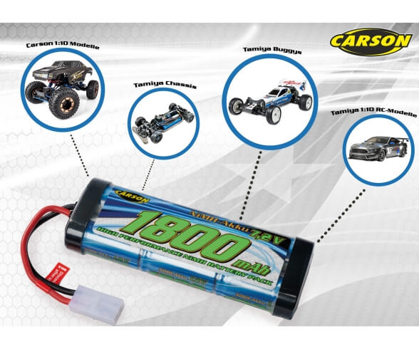 CARSON NIMH RC-CAR AKKU RACINGPACK 7,2V 1800mAh MIT...
