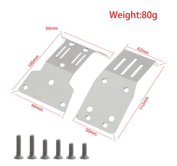 EDELSTAHL CHASSISSCHUTZ SCHUTZPLATTE SKID PLATE FÜR TAMIYA DT-04 CHASSIS # 948285404209